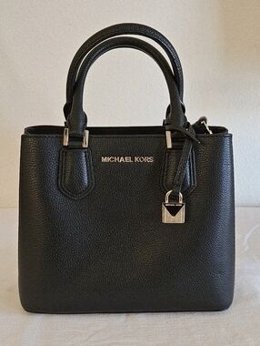 Michael Kors Black Leather Satchel Bag